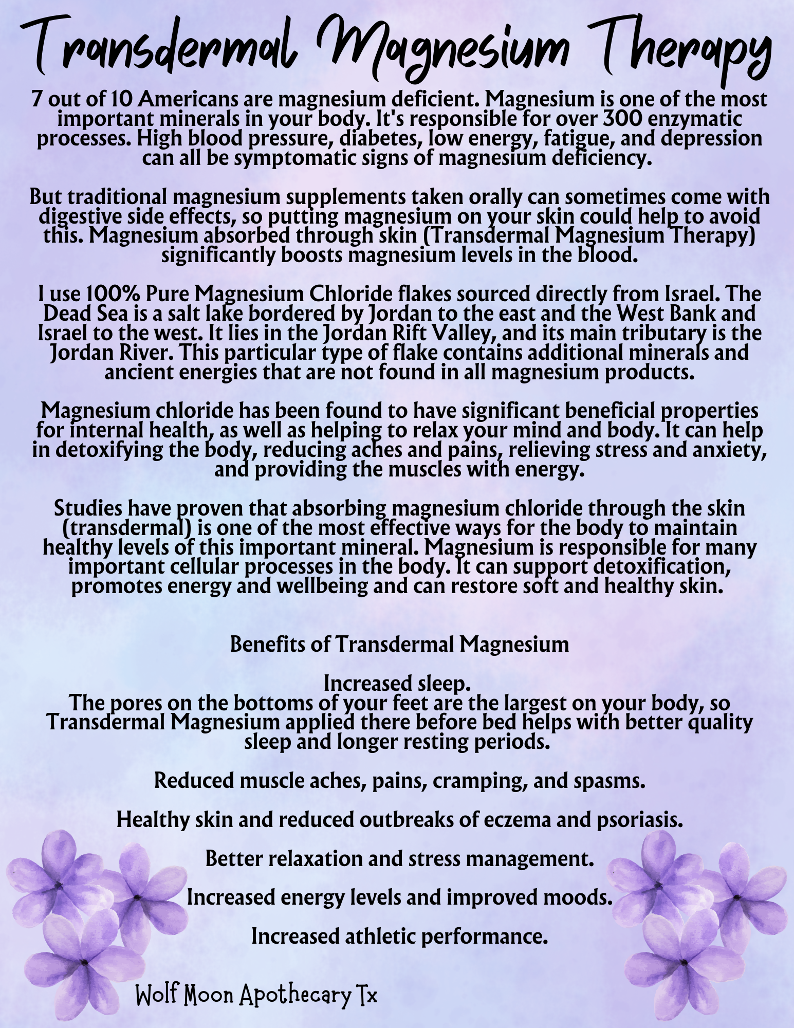 Wolf Moon Apothecary Tx - Wholesale Body Balm/Butter - Magnesium Infused Body Butter | 4 Oz Jars | Relax & Recharge3