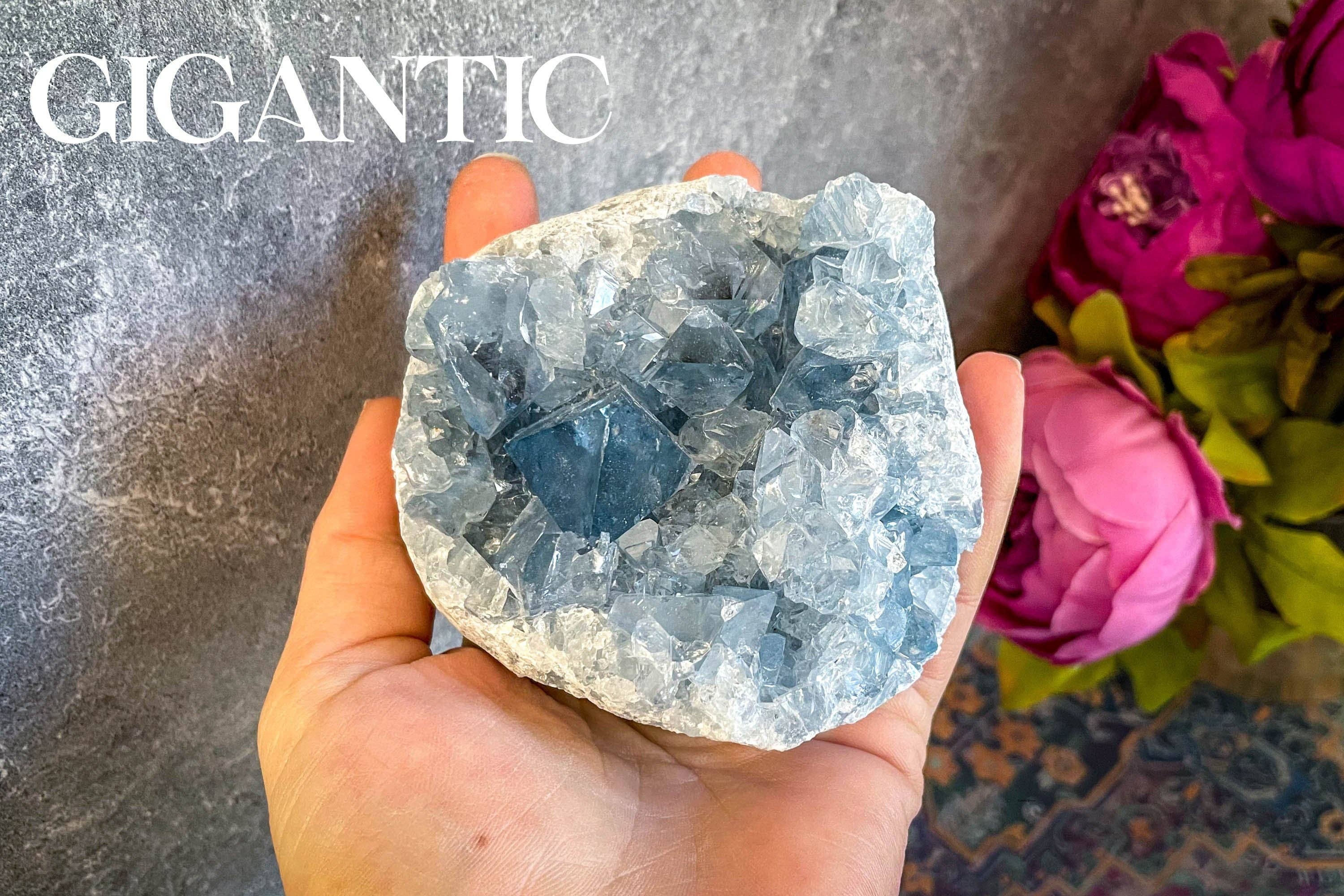 Mandala Gems - Venta al por mayor Piedras/cristales espirituales - Agrupaciones de Cristal de CELESTITA en Bruto, Celestita de Origen Ético2