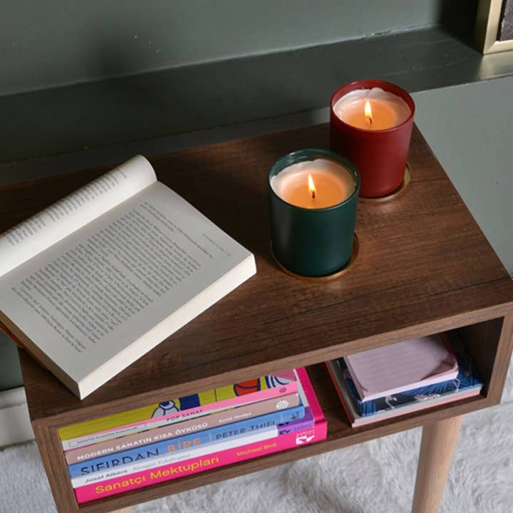 BERA DESIGN LTD - Wholesale Side Table - 2 Pieces Set- Magic Modern Walnut Bedside / Nightstand Table2