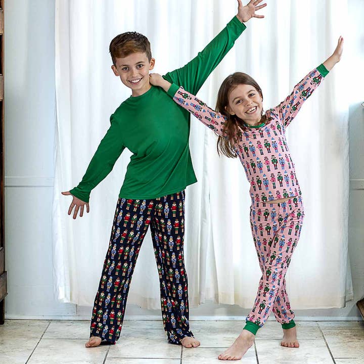 The Royal Standard - Wholesale Sleepwear Set - Kids - Kid's Nutcracker March Long Sleeve Pajamas Light Pink/Multi -Asst.