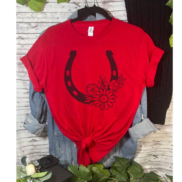 Horseshoe T-shirt for wholesale by Duck Creations Wholesale