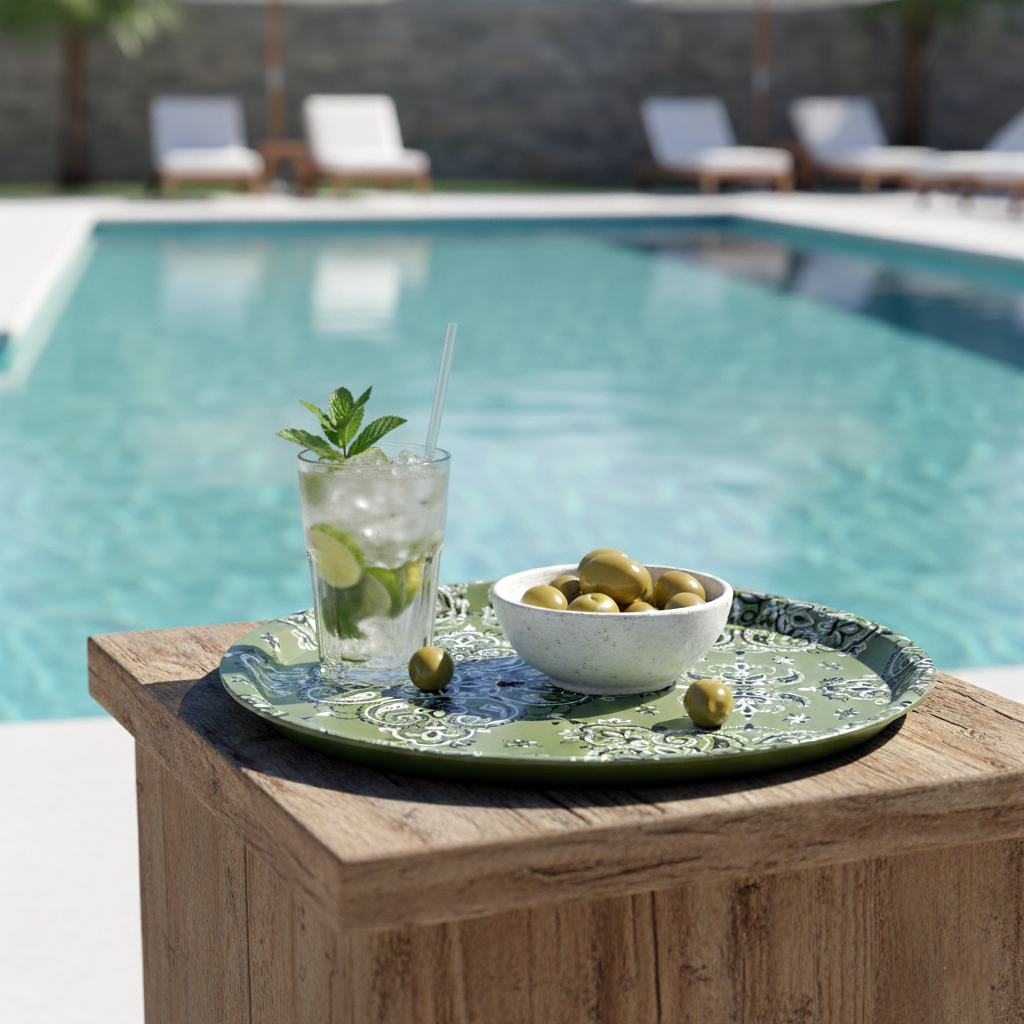 COCO&CO - Venta al por mayor Bandeja de servir - Bandeja Bandana Caqui1