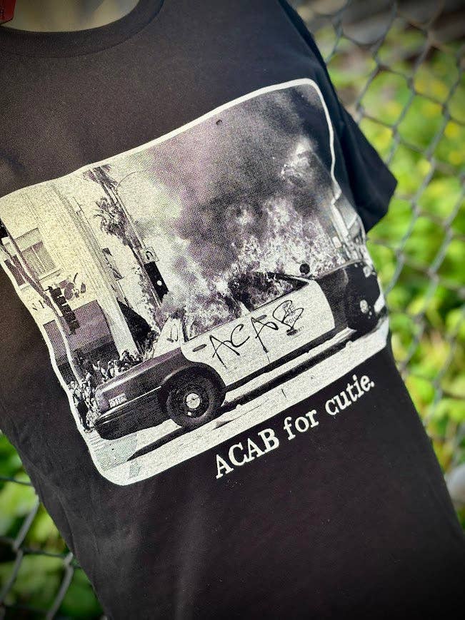 Three Raccoons - Wholesale Screen Printed T-Shirt - Unisex - ACAB for Cutie t-shirt.5