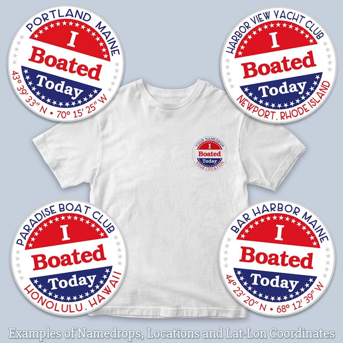 RetroPlanet - Wholesale T-Shirt (Graphic) - Unisex - I Boated Today Personalized Name Drop T-Shirt Unisex S-2X1