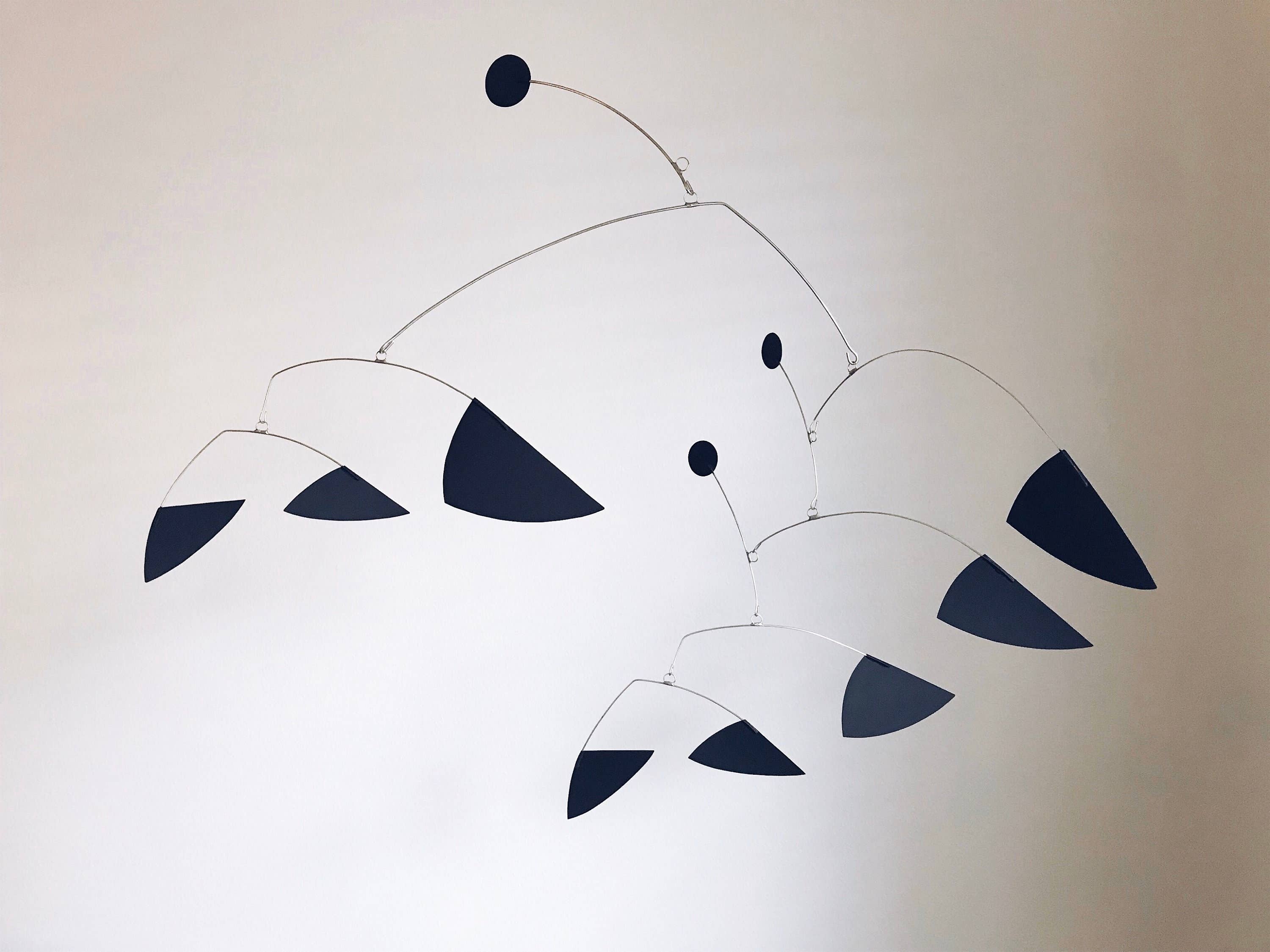 Kelly Design Mobiles - Venta al por mayor Móviles - Móvil colgante moderno con triángulos negros3