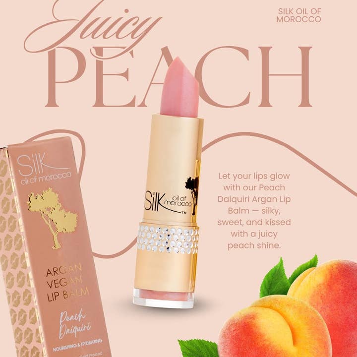 Silk oil of Morocco - Wholesale Lip Balm - Peach Daiquiri Argan Vegan Lip Balm3