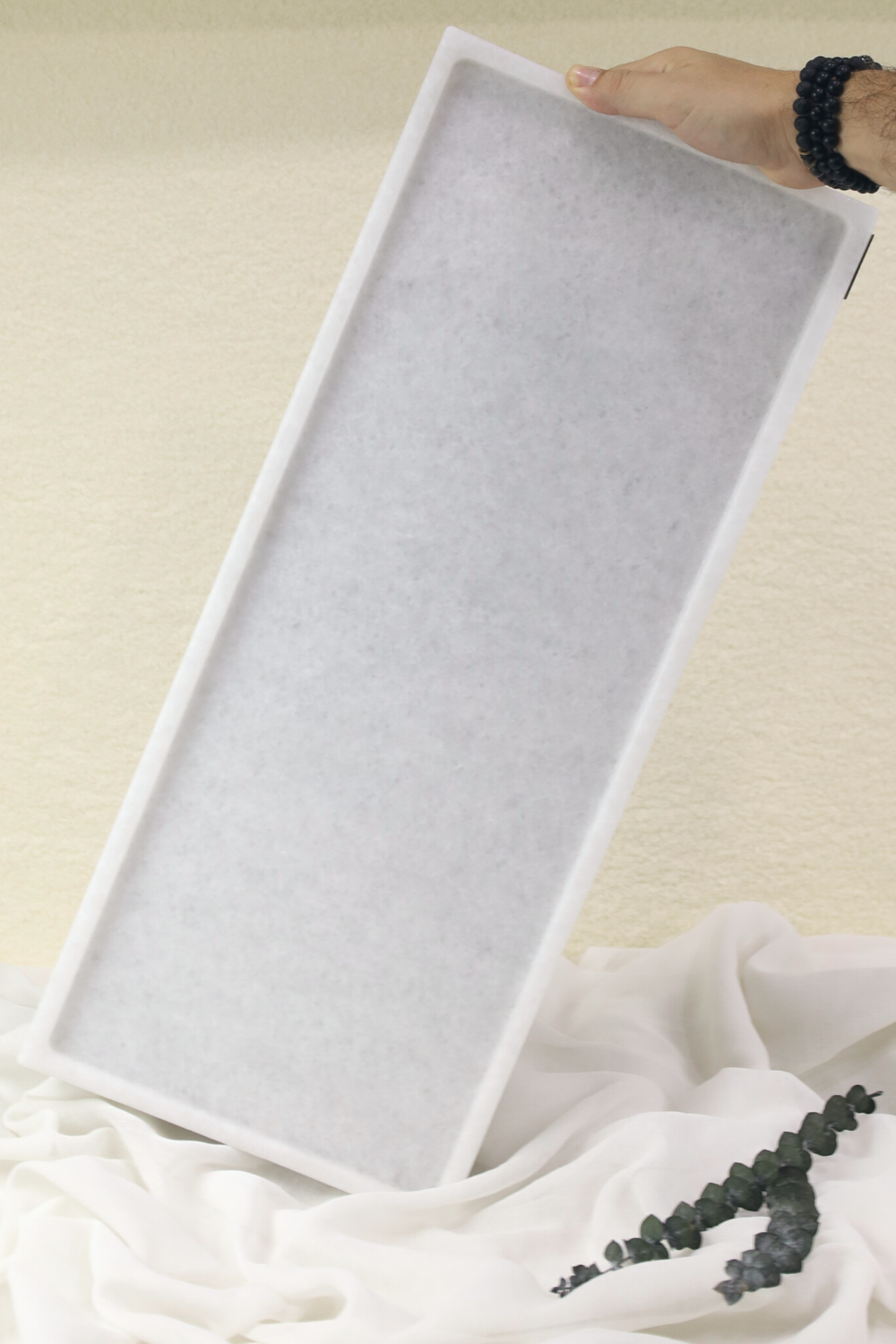 PIETRA DI CASA - Venta al por mayor Bandejas decorativas - Bandeja de mármol - PAPA ALANA en mármol blanco como la nieve1