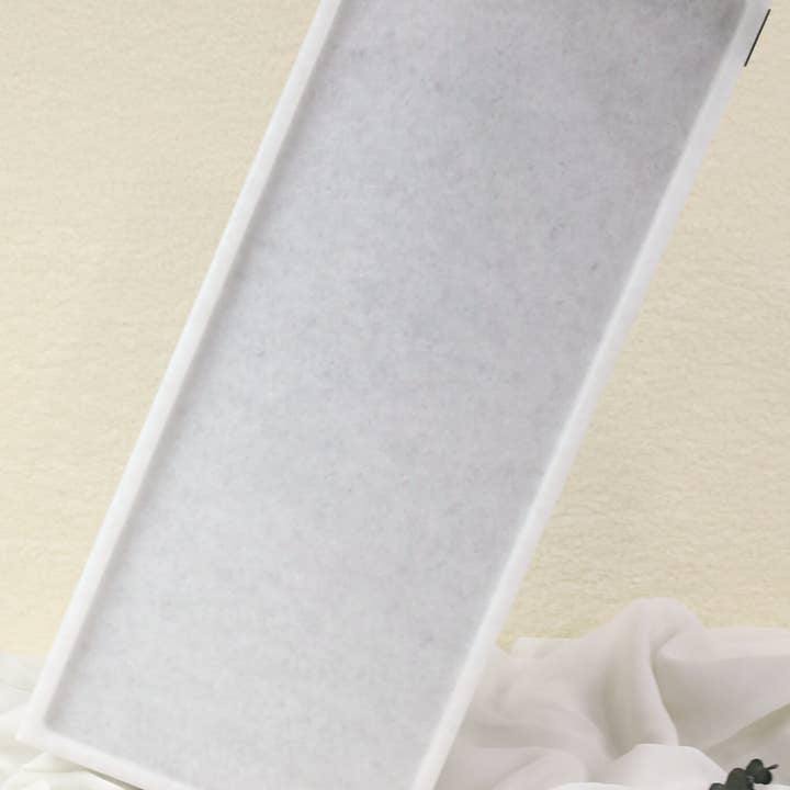 PIETRA DI CASA - Venta al por mayor Bandejas decorativas - Bandeja de mármol - PAPA ALANA en mármol blanco como la nieve1