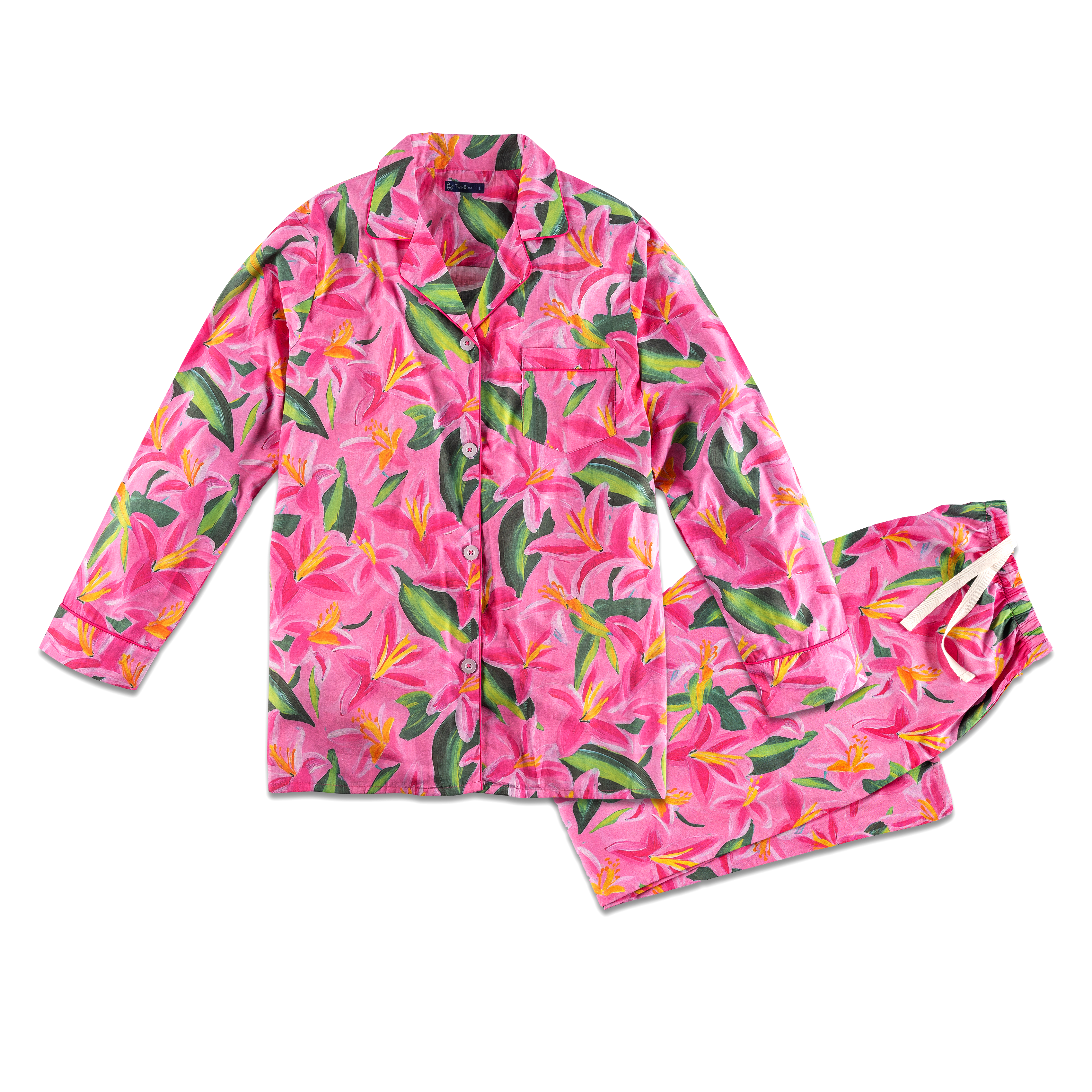 Noble Mount - Vendita all'ingrosso Completo pigiama - Donna - Set pigiama da donna in popeline di cotone 100%22