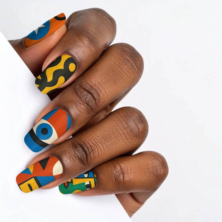 FYNE BODY - Wholesale Press-on/fake nails - Swirl Whirl Abstract Art Press-On Nails76