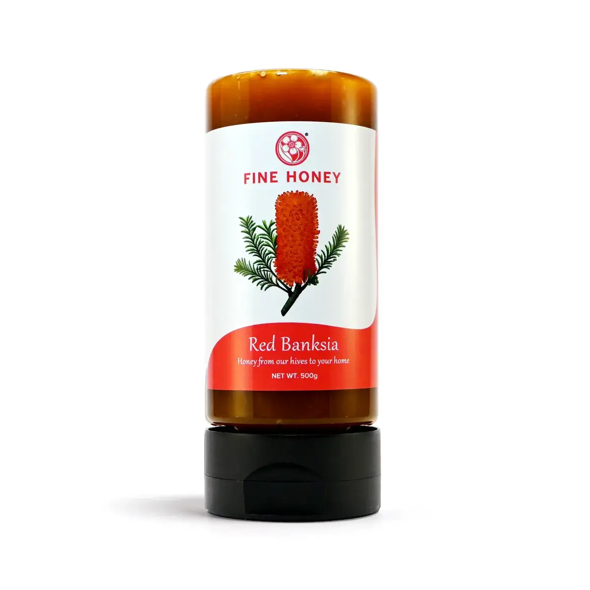 Australia's Manuka - Vente Miel - Miel fin de Banksia rouge 340g & 500g bouteilles souples1