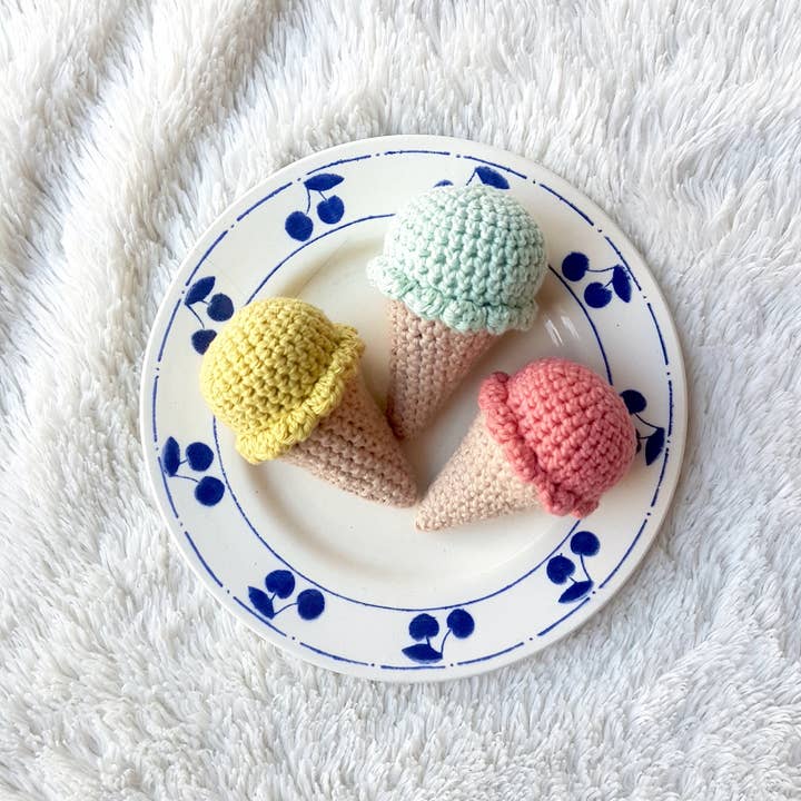 hibouchoucaillou - Wholesale Toy Set - Kids - Crochet ice cream cone for children's dinette