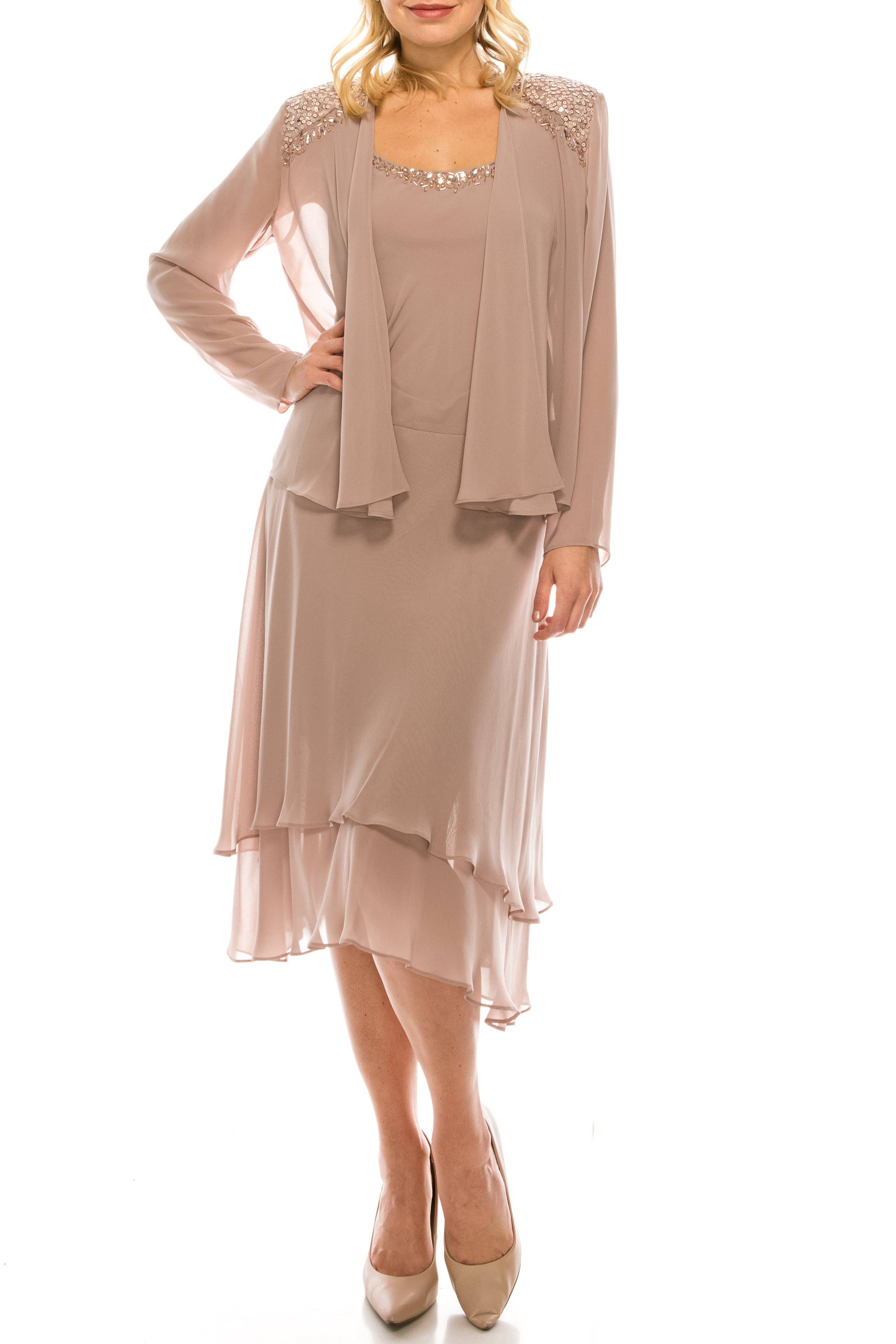 CASHMERE SLNY Embellished 2-Piece Evening Jacket Dress for wholesale on Faire