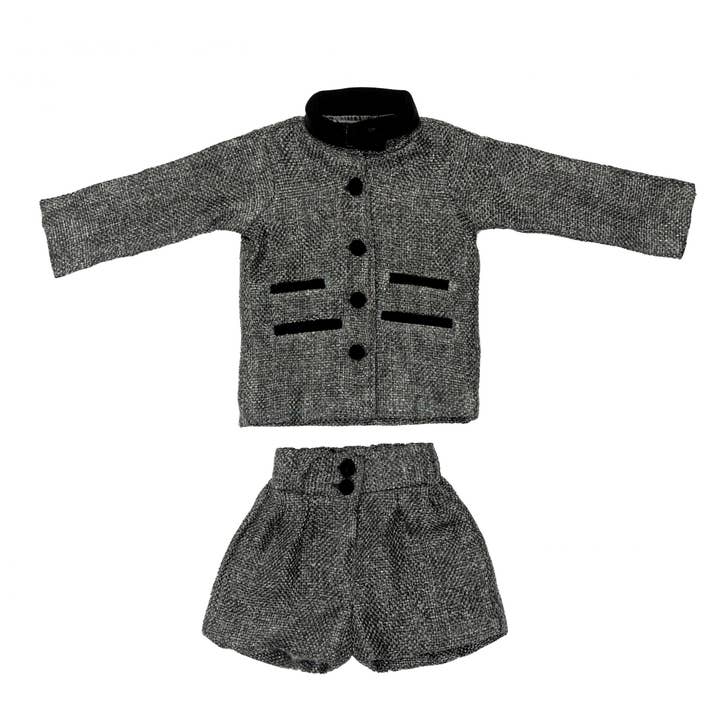 Black and Silver Jacket and Shorts for wholesale by Chubba bubba Luxury Children's Fashion