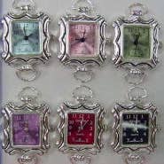 Time World USA - Wholesale Wrist Watch - Women's - 12 Silver Tone Color Loop Watch Faces