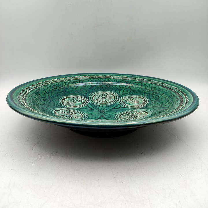 Etnico Arredo - Vente Assiette - Assiette murale en terre cuite émaillée ethnique marocaine Diam. 30 cm1