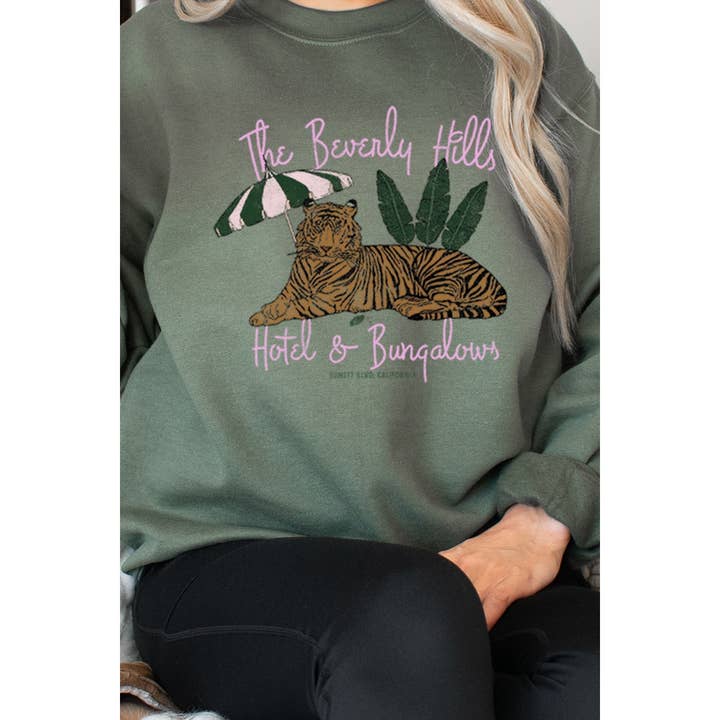 Illustrated Society - Wholesale Graphic Sweatshirt - Unisex - BEVERLY HILLS HOTEL VINTAGE GRAPHIC SWEATSHIRTS5