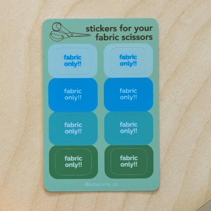 Stickers to Protect Your Fabric Scissors / Shears for wholesale by Kohamche