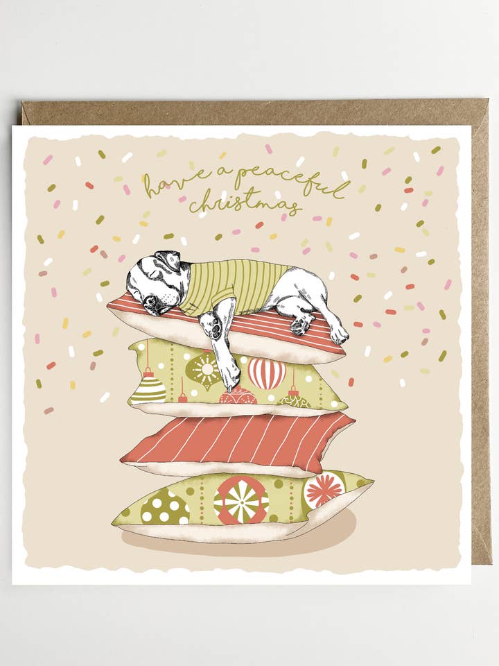 Christmas Card / Greeting Card - Dog Greeting Card for wholesale by Dotty Dog Art