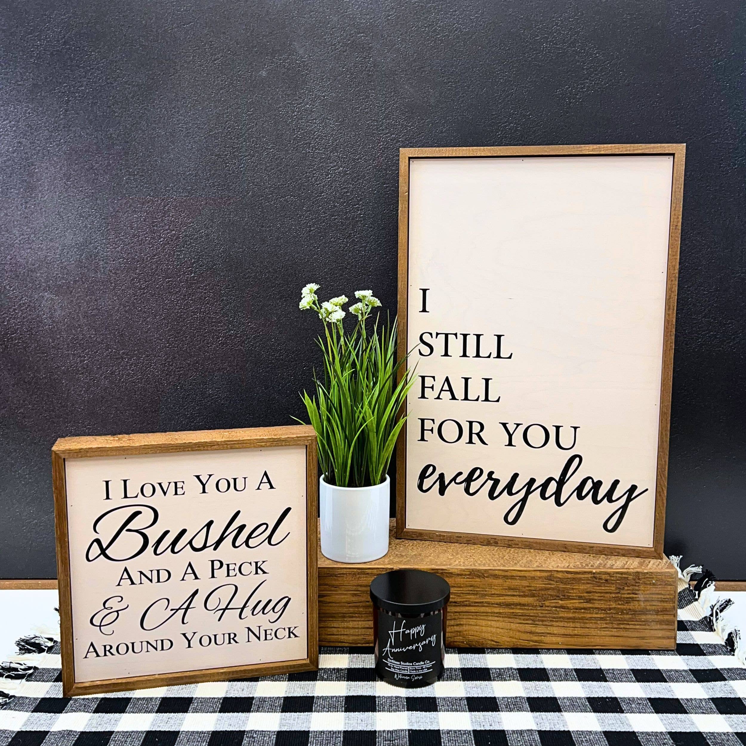 Driftless Studios - Wholesale Sign - 10x10 I Love You A Bushel And A Peck & A Hug Around1