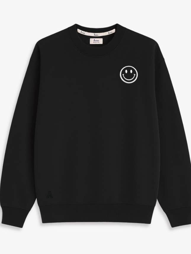 ZWARTE SWEATER | SMILE voor wholesale door Anitials
