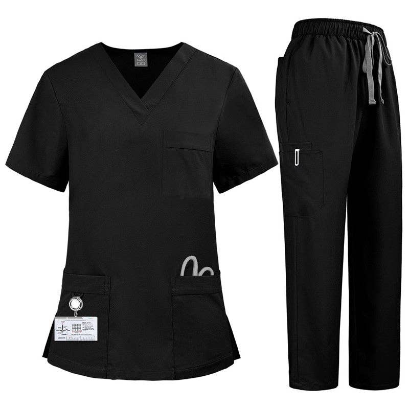 FurDecoration - Wholesale Healthcare Uniform - Women's - Short Sleeve Straight Leg Scrub Suit11