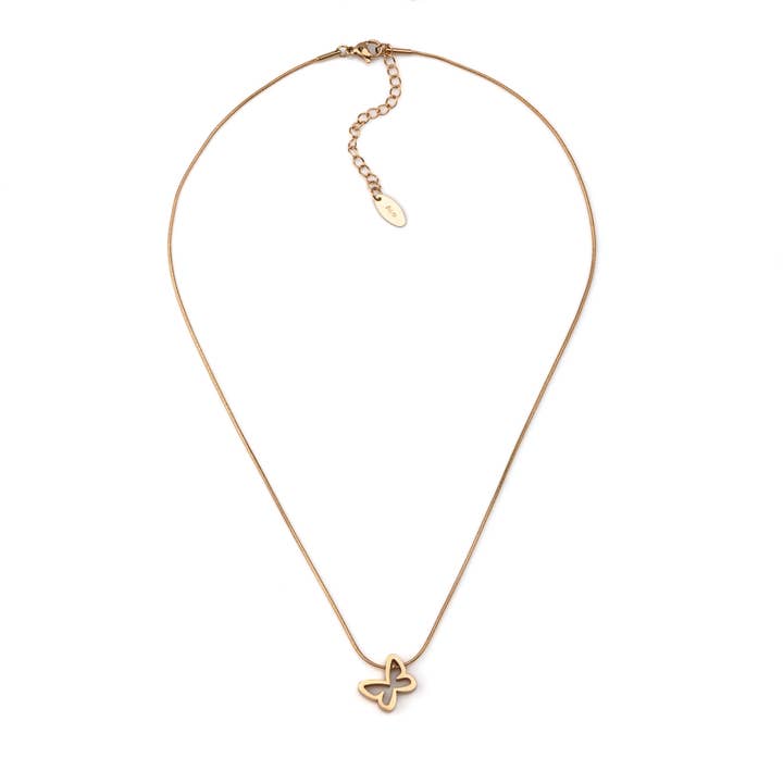 Shebiju - Wholesale Link & Chain Necklace - Butterfly Steel Necklace GKN22100201
