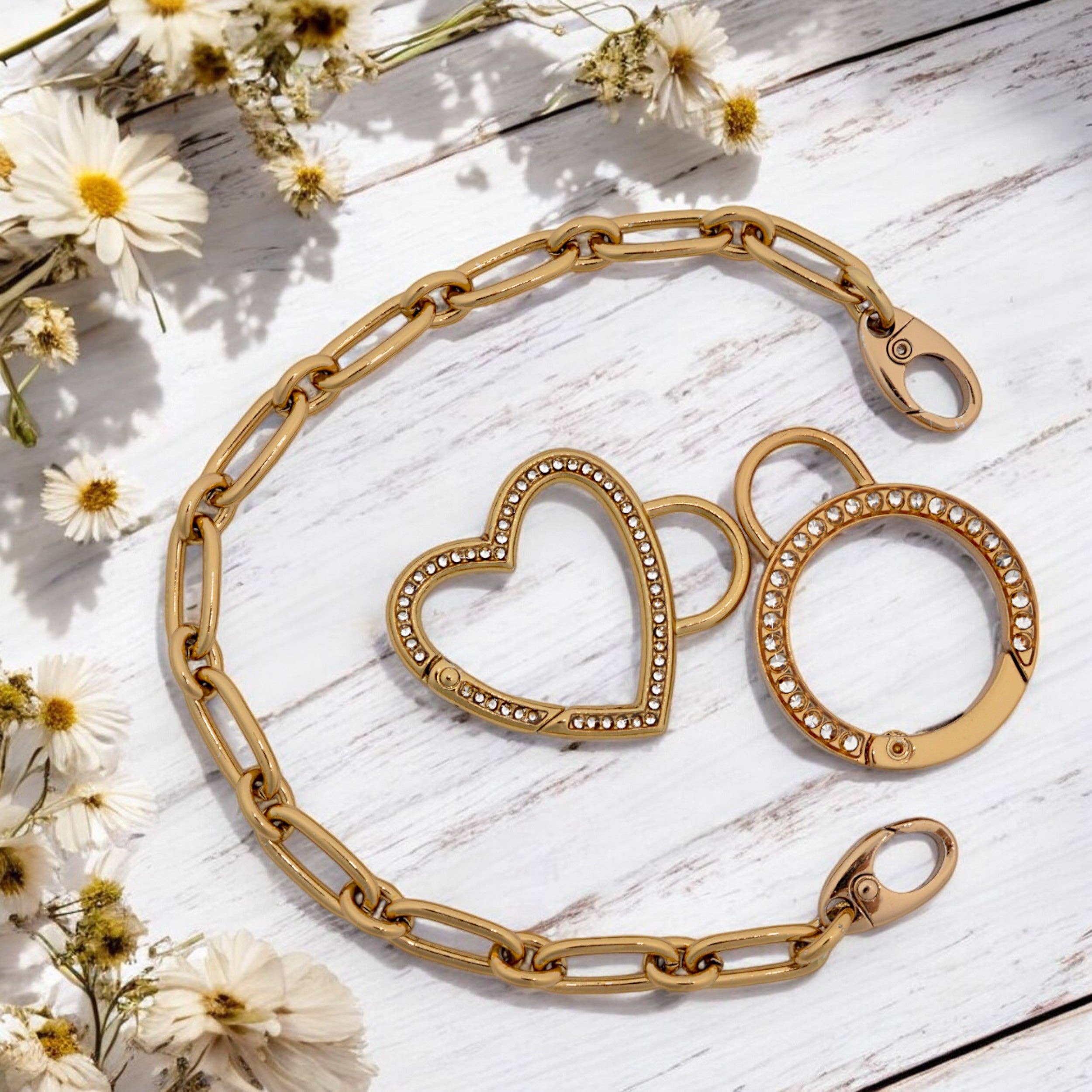 Luck & Zodiac - Wholesale Keychain – Women's - Circle Enhancer with 2 Charms2