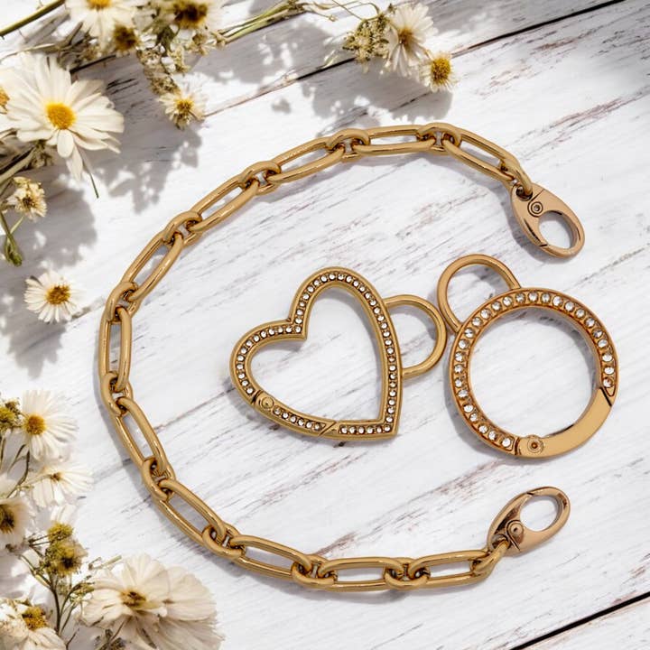 Luck & Zodiac - Wholesale Keychain – Women's - Heart Enhancer with 2 Charms1