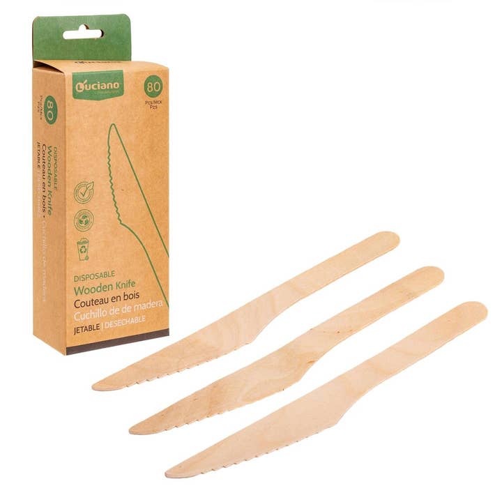 Luciano Gourmet - Wholesale Assorted Cutlery Set - Luciano Gourmet Disposable Wooden Cutlery2