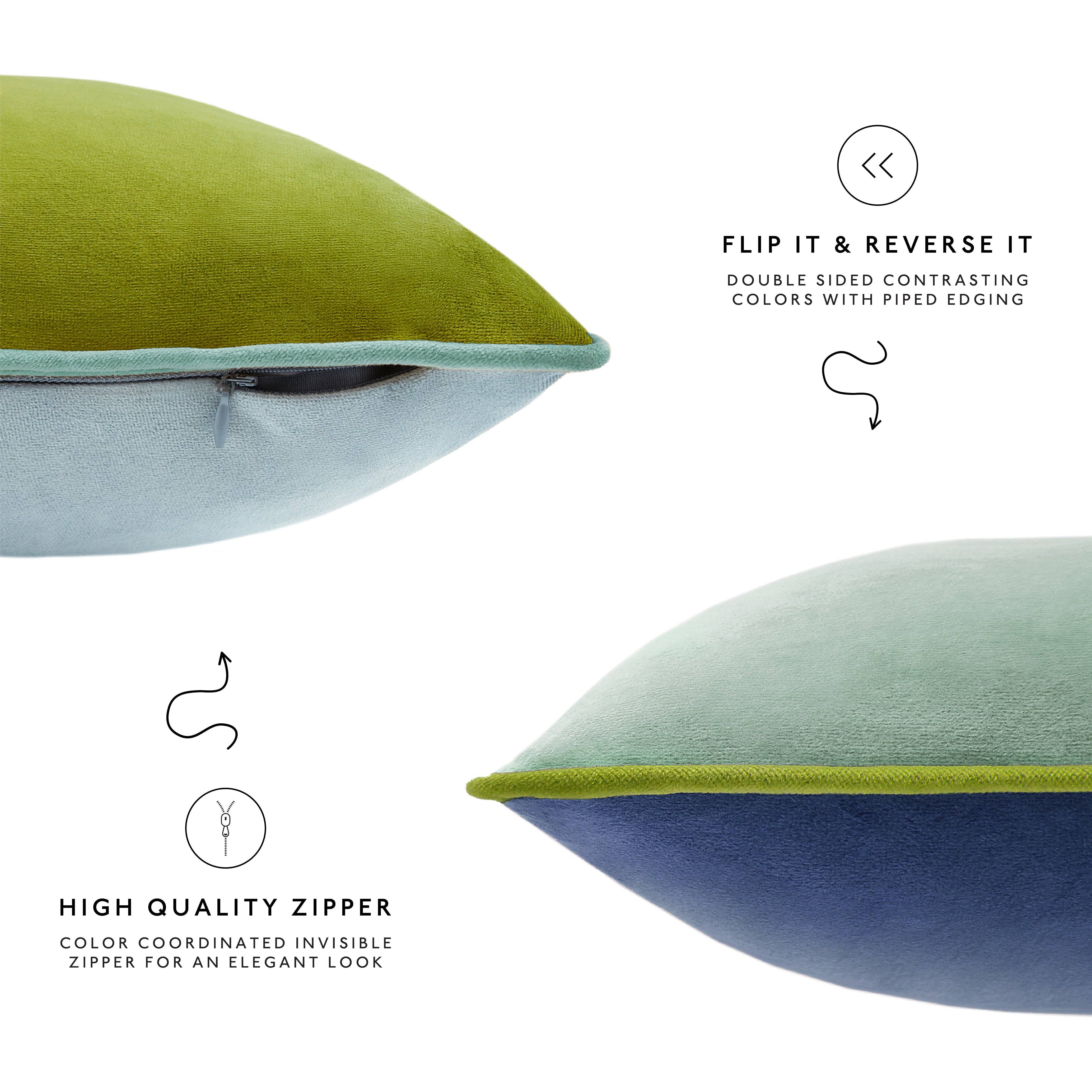 Monday Moose - Wholesale Throw/Decorative Pillow - Monteverde Pillow Covers (4-Pack) - Green/Blue4