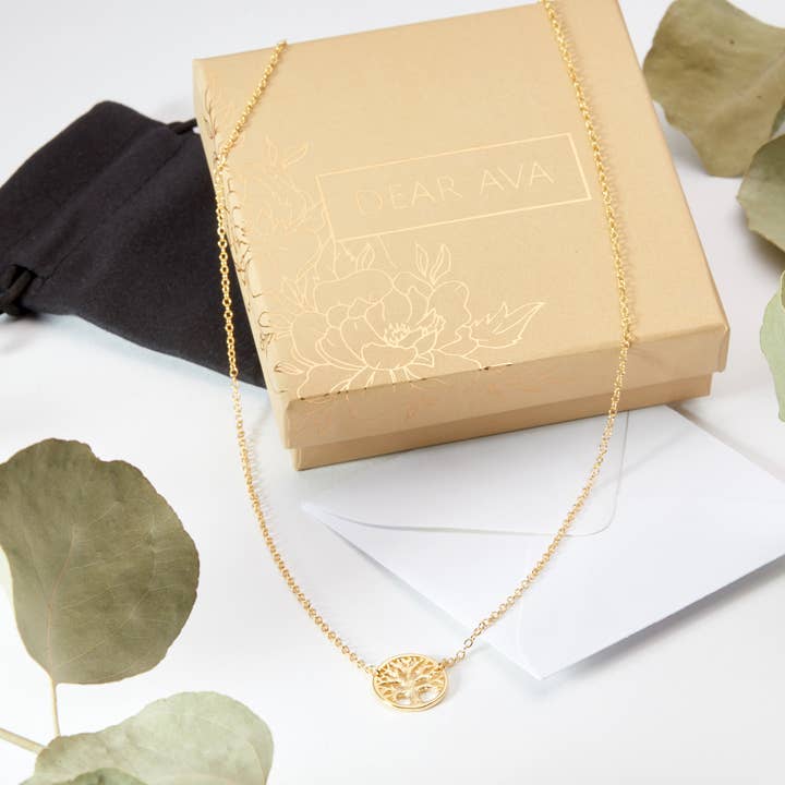 Dear Ava - Venta al por mayor Collares con colgantes/abalorios - Collar de árbol genealógico regalo
