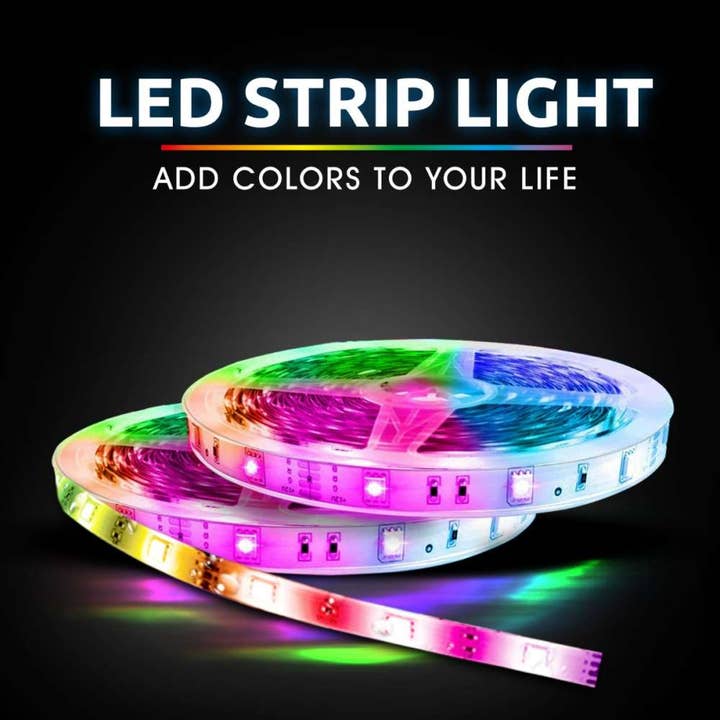 WBM LLC - Wholesale String Lights - WBM SMART LED Strip Lights With Remote - Indoor | 32.8ft RGB1