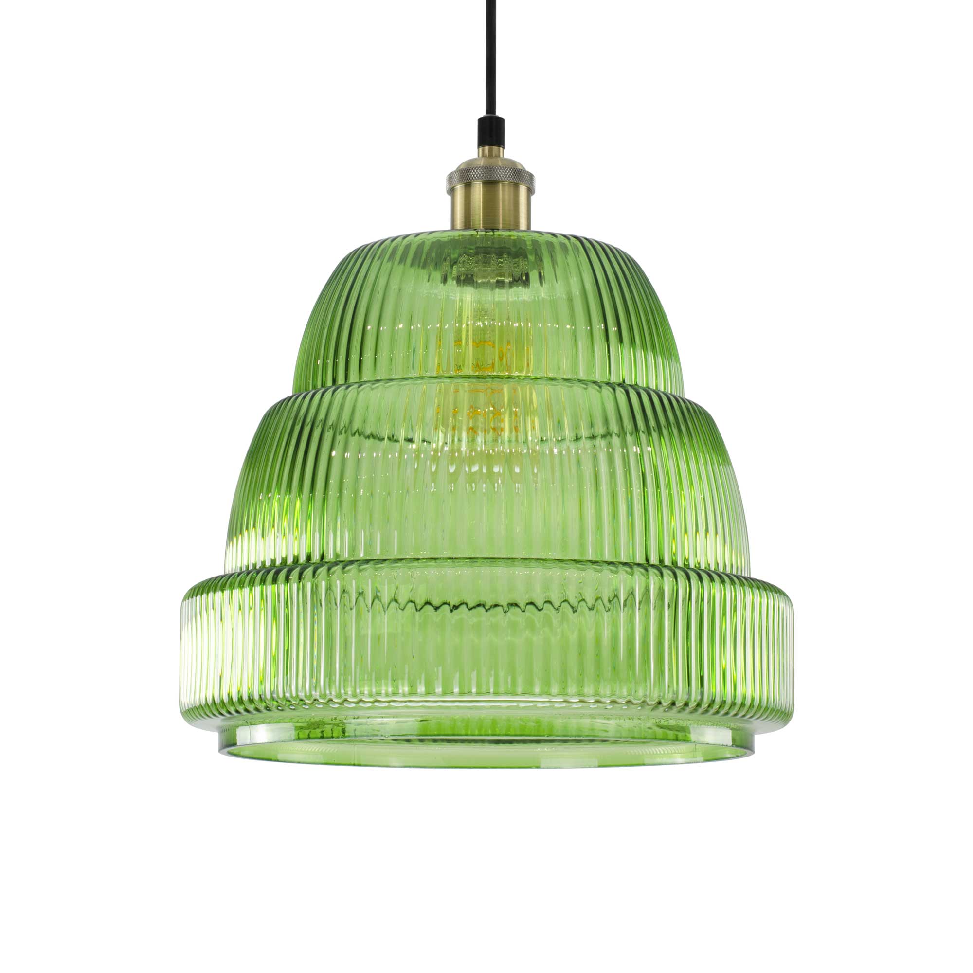 C-Création - Wholesale Kroonluchter/hangend licht - Gekleurd geribbeld glazen hanglamp Chani18