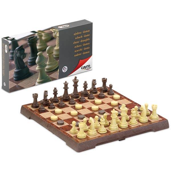 Autruche - Wholesale Board Game - Cayro, Magnetic Chess & Draught Set Large