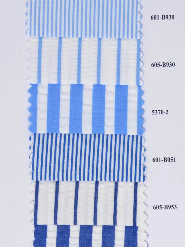 Maldives 60/1 Seersucker 100% Cotton Handmade in Italy - Striped for wholesale by HENRIK