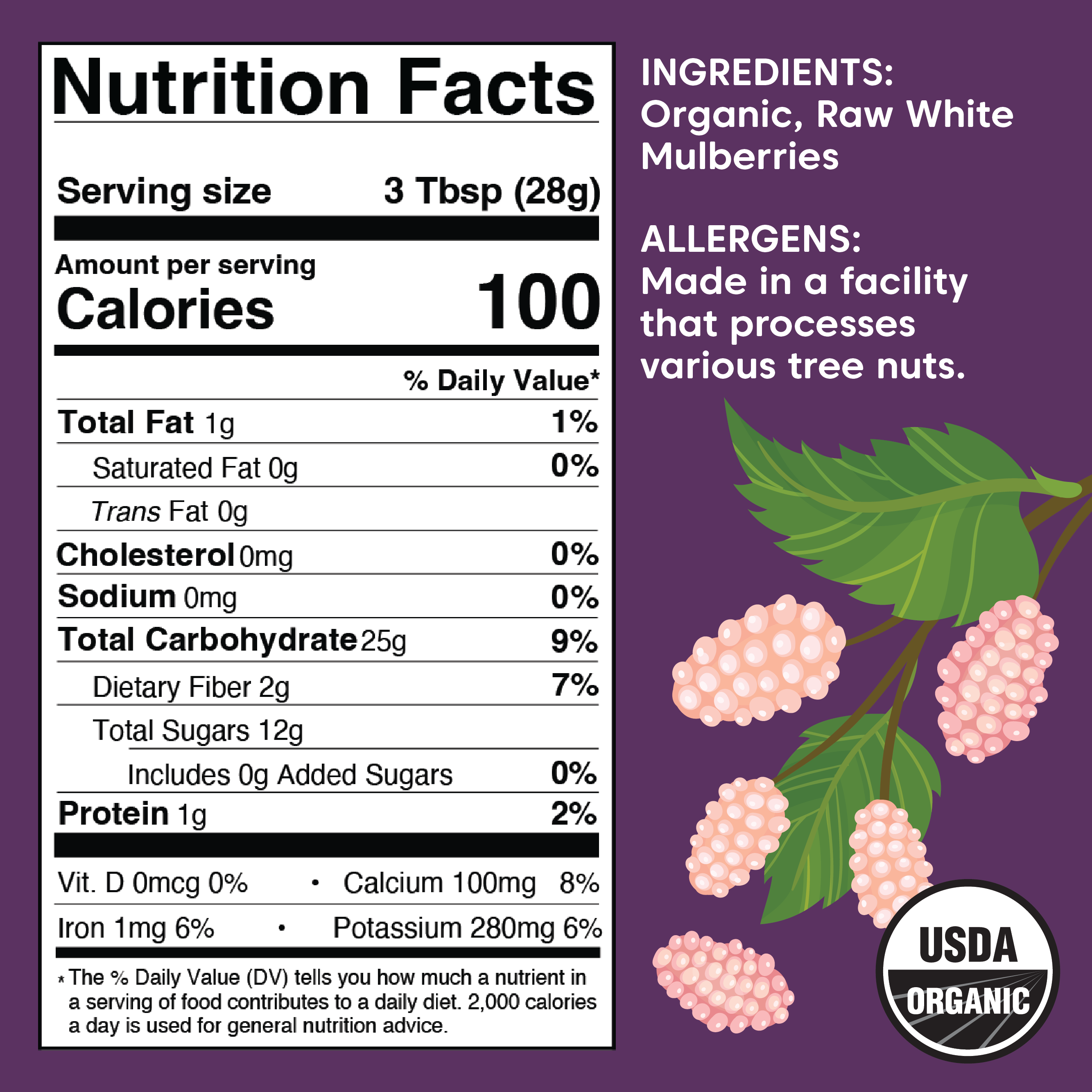 Wilderness Poets - Wholesale Dried/Dehydrated Fruit - Organic White Mulberries1