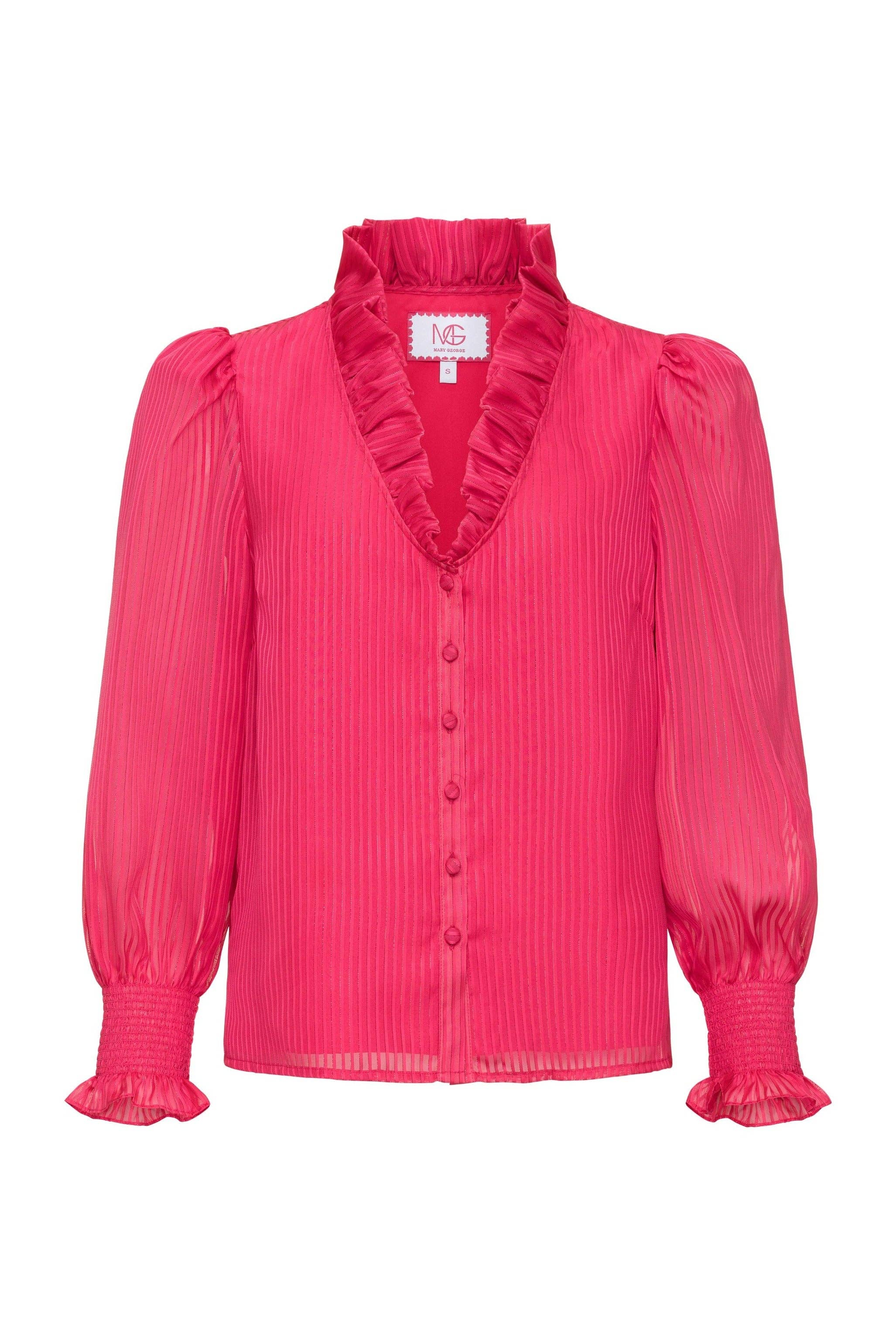 Mary George - Wholesale Button Down Shirt - Women's - Harper Top Long Sleeve0