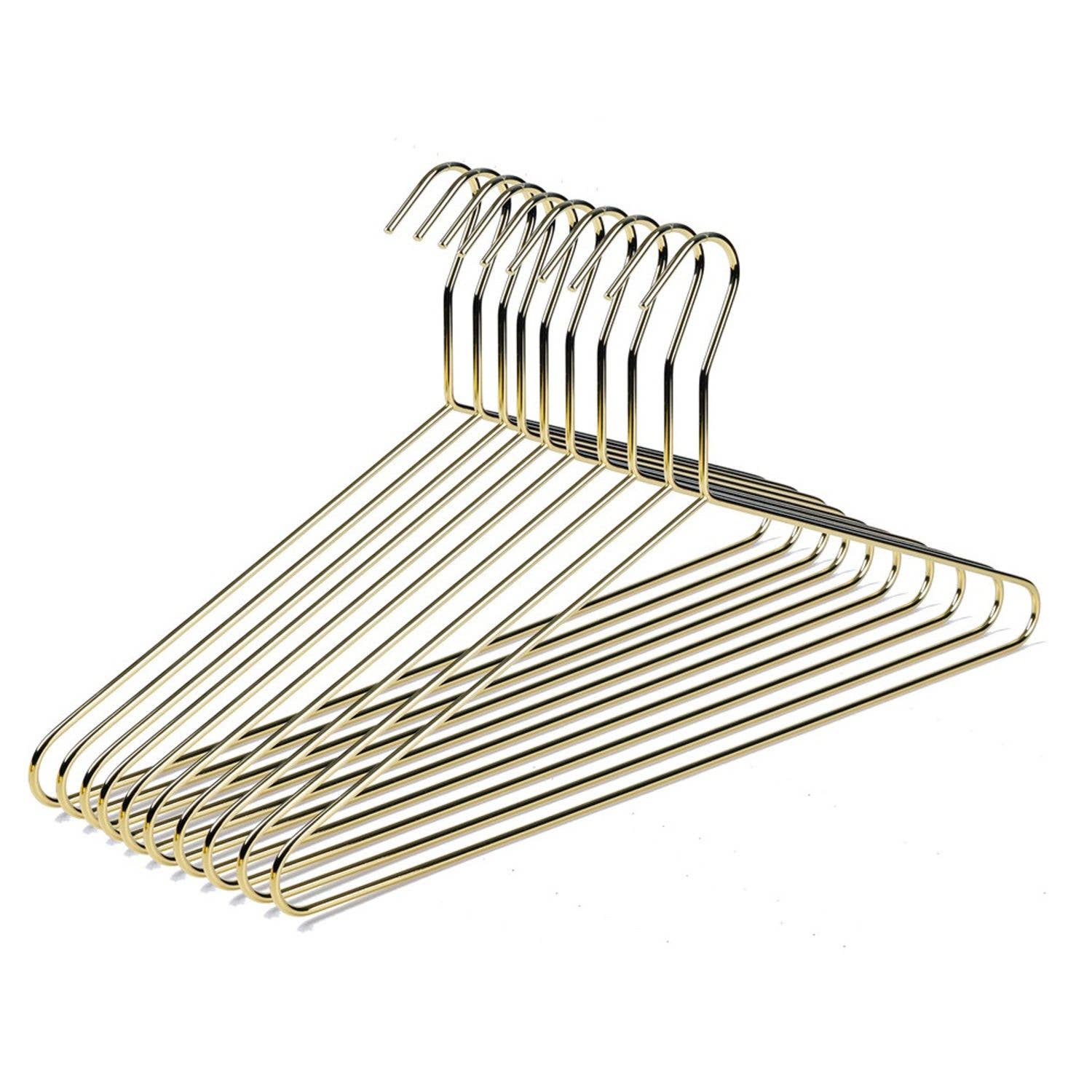Wholesale 5321 Gold Metal 17" Super Heavy Duty Hanger 100 Hangers for your store Faire