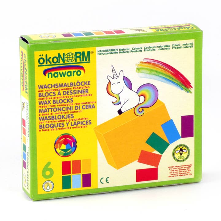 Nawaro waskrijtblokken 'Unicorn Norman' in kartonnen doos voor wholesale door ökoNORM