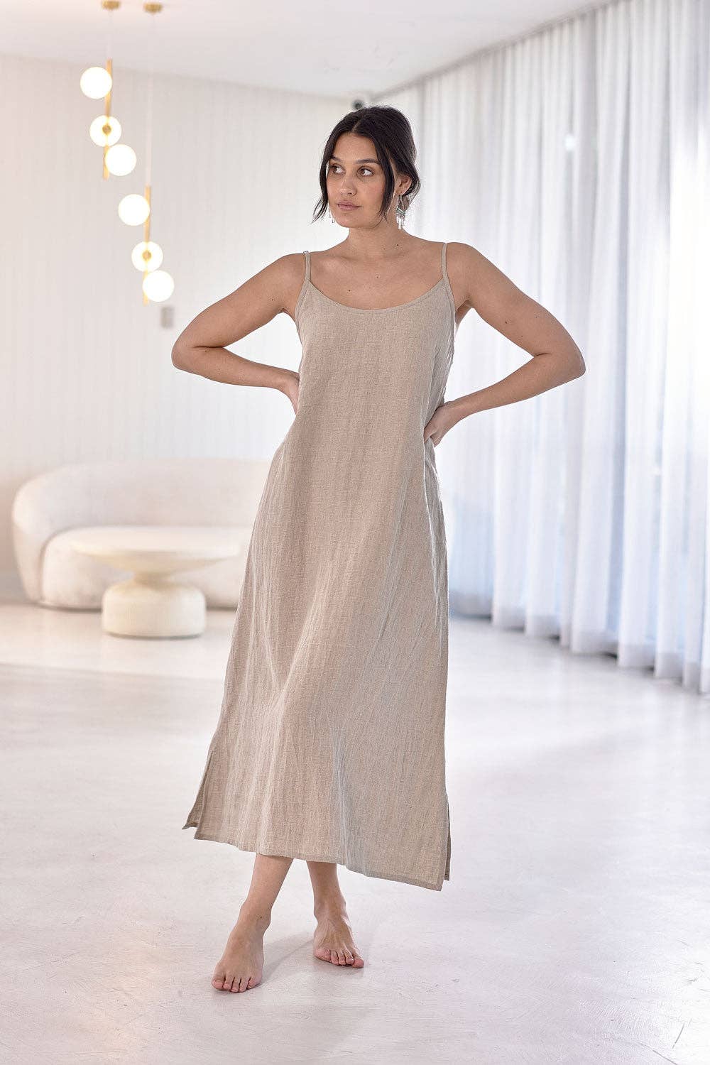 Fundamental Linen Midi - Natural for wholesale on Faire3