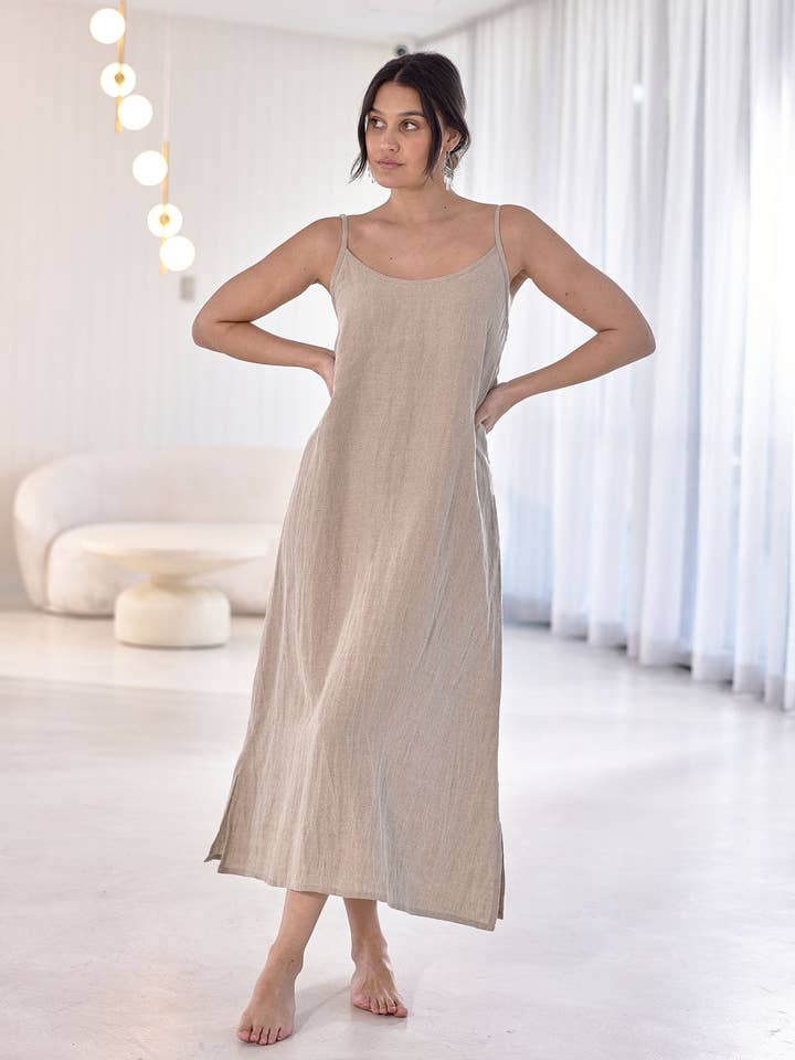 Fundamental Linen Midi - Natural for wholesale on Faire3