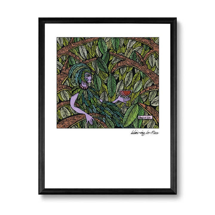 Wine-ing In-Place Print for wholesale by The Art of Pamela Joy Trow