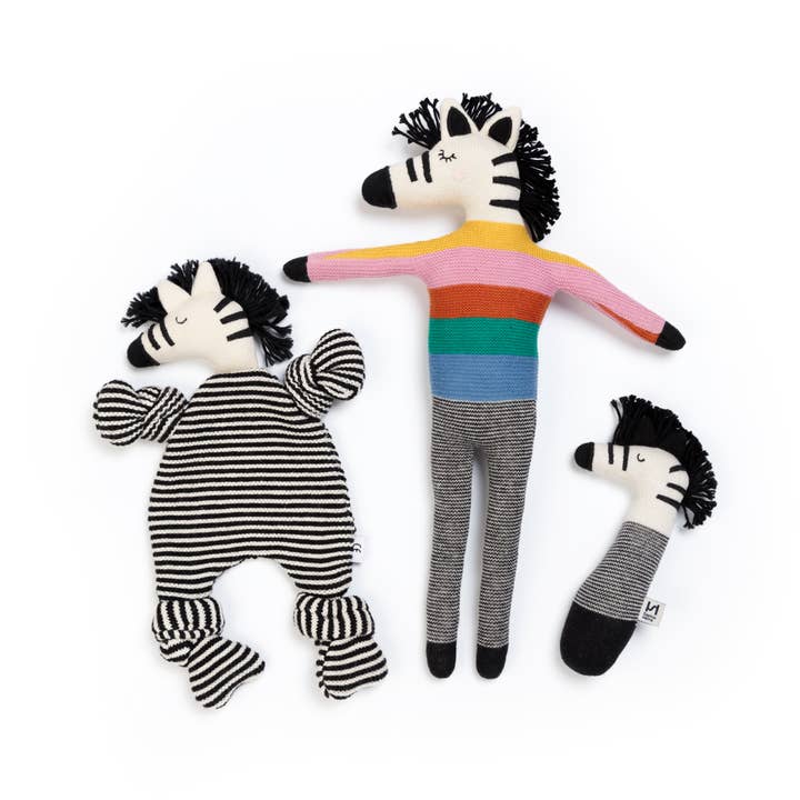 Sophie Home Ltd - Wholesale Security/Cuddle Blanket - Baby - Cotton Knit Baby Comforter Cuddle Cloth - Zebra
