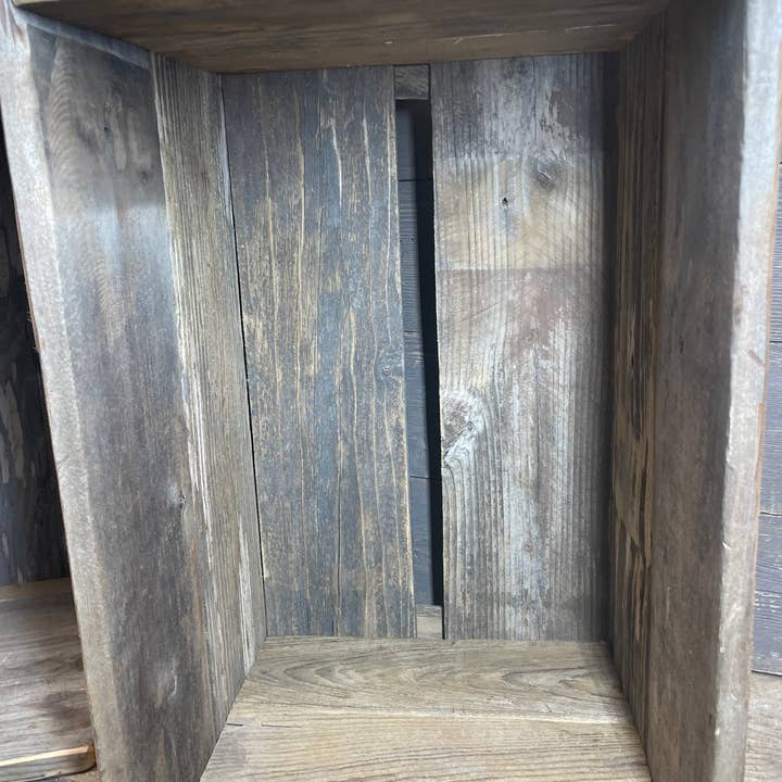 My Amigos Imports - Wholesale Decorative Tabletop Object - Reclaimed Wood-Storage-Cedar-Apple Crate-12x19x11H-Display9