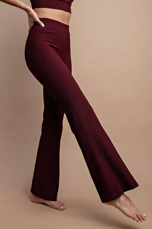 Sunday Morning - Vente Legging tendance – femme - P566237 Legging à côtes en nylon à jambes larges6