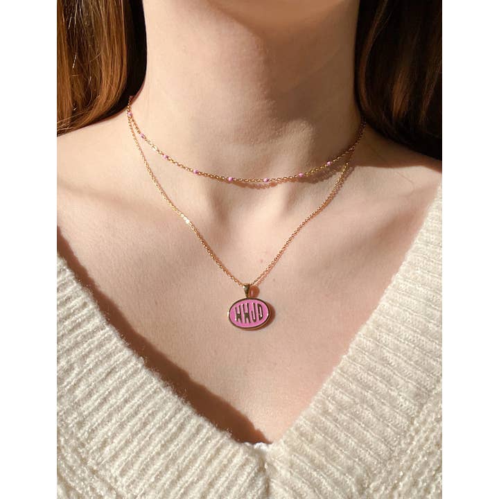 Elevated Faith - Vendita all'ingrosso Collana con ciondolo/pendaglio - Set collana WWJD rosa