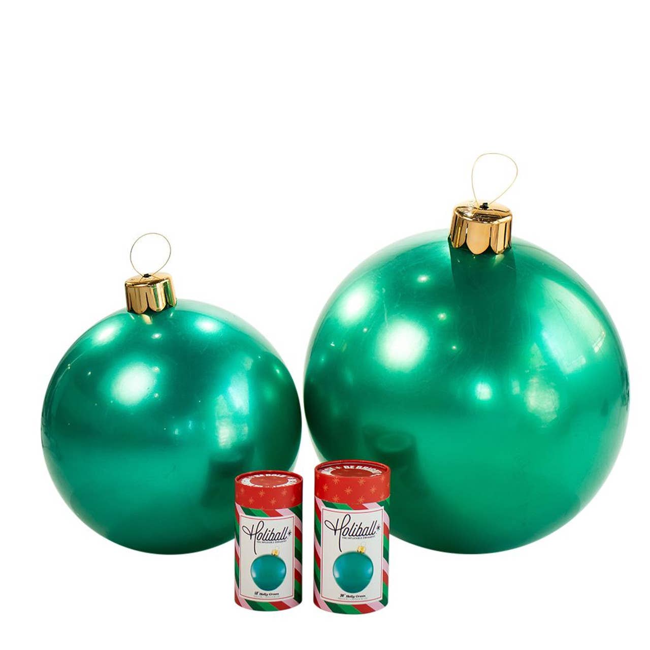 Holiball – wholesale Inflatables – Holly Green Holiball® in branded zipper bags2