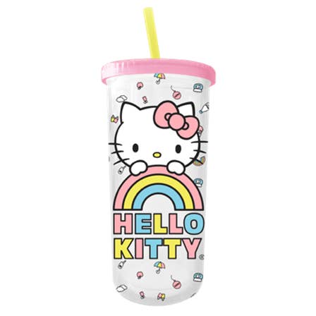 Silver Buffalo - Wholesale Drinking Glass/Cup - Kids & Baby - Hello Kitty 20oz. Plastic Tall Cold Cup0