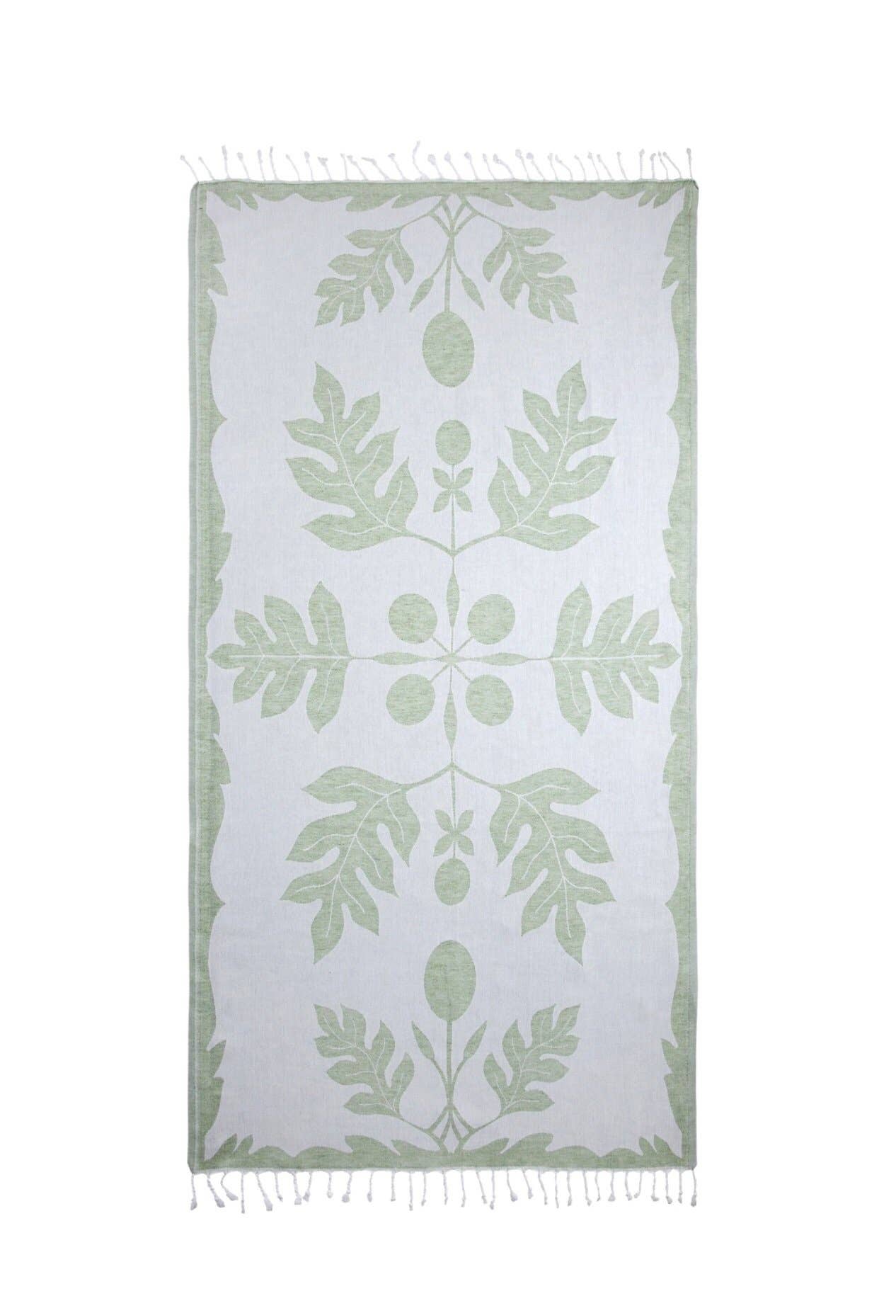 EHA Culture - Vente Serviette de plage - Serviette de plage turque à imprimé « Ohana » Ulu1